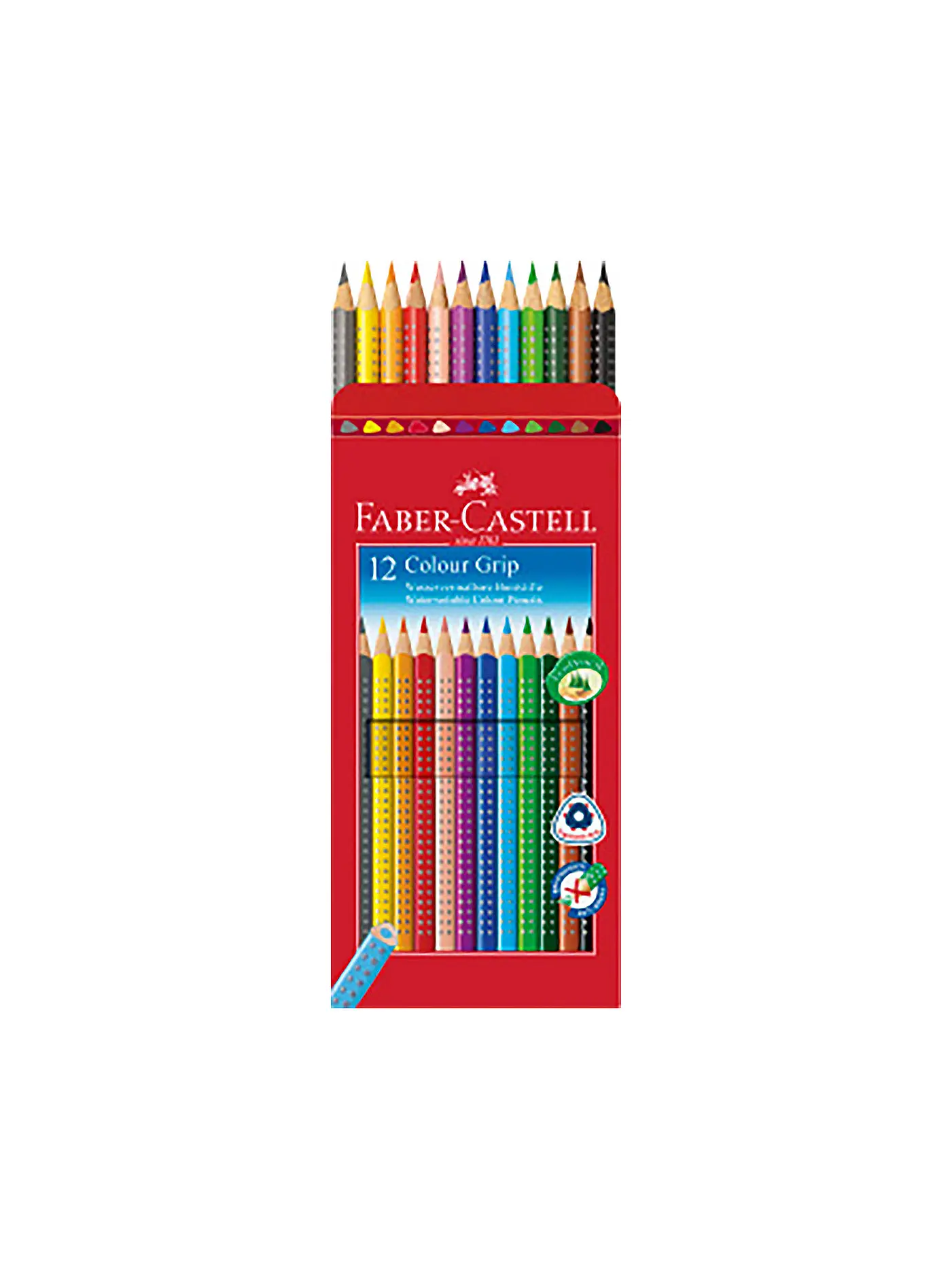 FABER-CASTELL | Colour Grip Buntstift, 12er Kartonetui | 